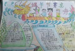 中国传统节日的手抄报图片简单端午节-教育