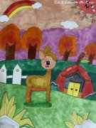 绘画《小鹿的家园》-教育