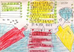 防溺水手抄报三年级下册字多-教育