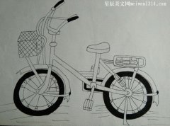 绘画《自行车》-教育