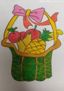 绘画《丰富多彩的水果篮》-教育