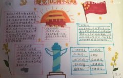 小学三年级庆祝建党100周年手抄报-教育