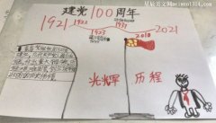 建党100周年手抄报小学一年级内容-教育